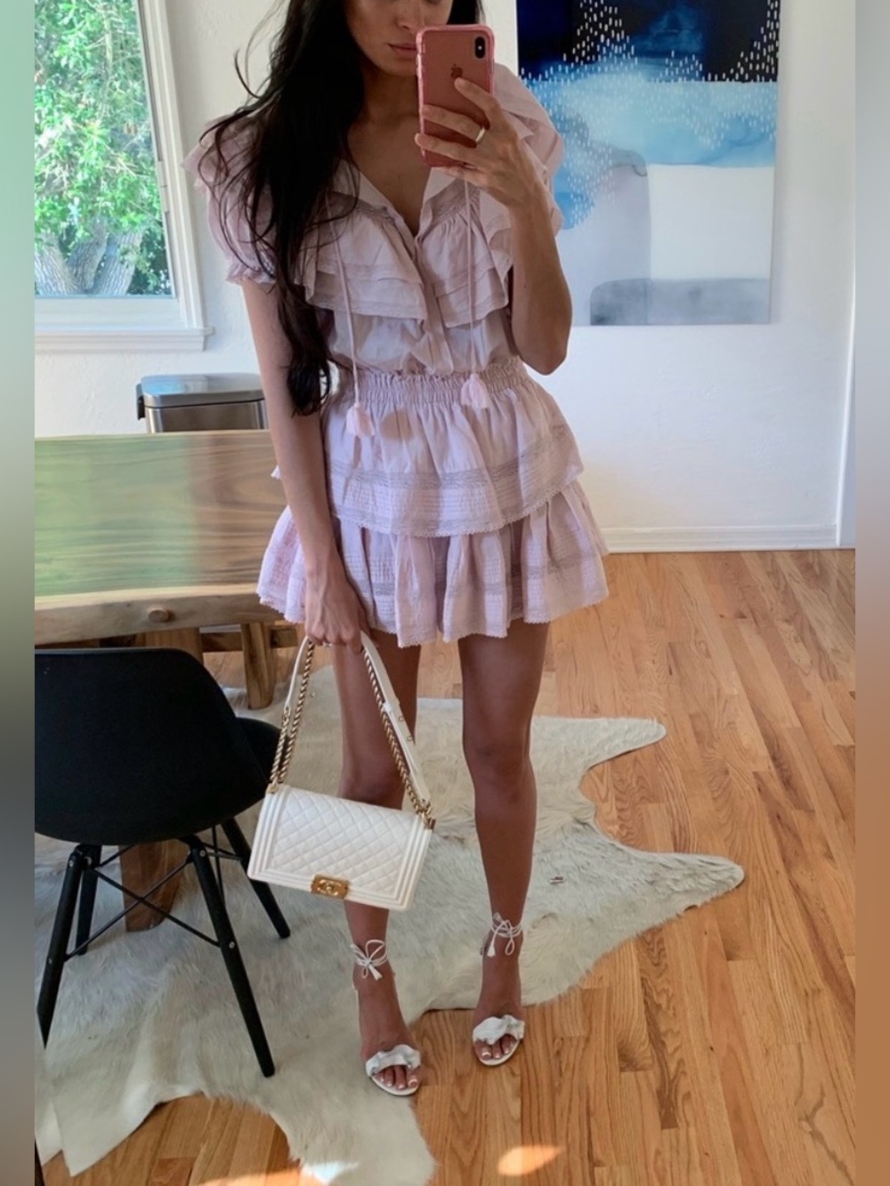 LoveShackFancy “Liv” Dress in Lavender, M